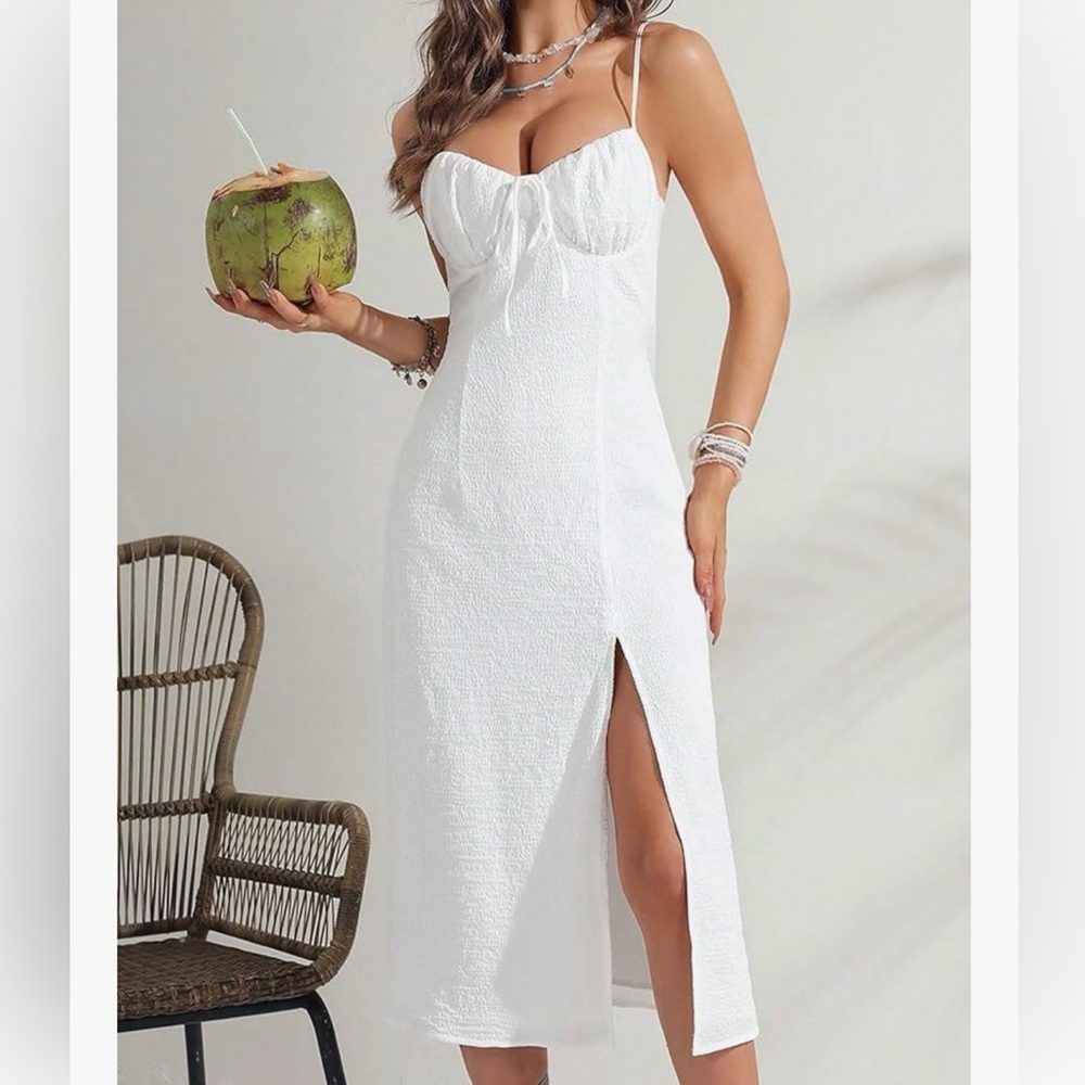 Elegant White Midi Dress